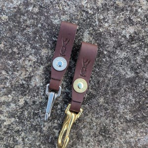 Handmade Leather Shotgun Cartridge Keyring – Scottish Highlands Gift