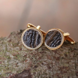 Gold Plated Horn/Antler Cufflinks - Perfect handmade gift for hunting/shooting/deerstalking/fishing/nature