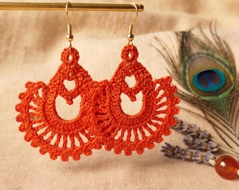 114. ONE Crochet Earrings Pattern, Crochet Earring Pattern, PDF File - Crochet pattern - PDF, easy pattern for beginners, Crochet Earrings