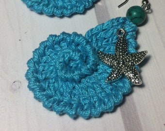 23. ONE Crochet Earrings Pattern, Crochet Earring Pattern, PDF File - Crochet Shell Earrings PDF, easy pattern for beginners, craft earring