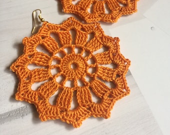 36. Crochet Snowflake Earrings Pattern, PDF for Beginners