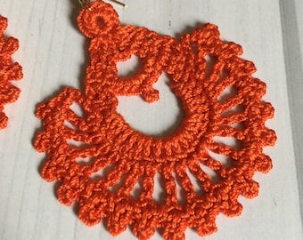 114. ONE Crochet Earrings Pattern, Crochet Earring Pattern, PDF File - Crochet pattern - PDF, easy pattern for beginners, Crochet Earrings