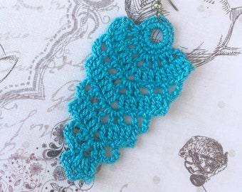 72. ONE Crochet Earrings Pattern, Crochet Earring Pattern,  PDF File -Crochet Long Chic earrings, simple pattern, crochet earrings