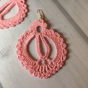 87. ONE Crochet Earrings Pattern, Crochet earring pattern, PDF File - Crochet flower earrings - PDF pattern for beginners, crochet earrings