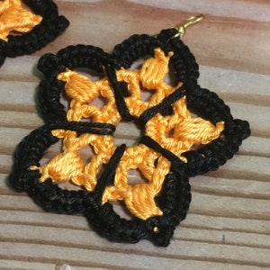 117. Crochet pattern for advanced crocheters, earrings pattern, flower dangle earrings pattern, earrings crochet, earring pattern