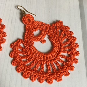 114. ONE Crochet Earrings Pattern, Crochet Earring Pattern, PDF File - Crochet pattern - PDF, easy pattern for beginners, Crochet Earrings