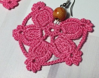 53. ONE Patrón Pendientes de Ganchillo, Patrón Pendientes de Ganchillo, Archivo PDF - Pendientes asimétricos de crochet - Patrón PDF para crocheters avanzados