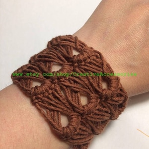 6. ONE Crochet Bracelet Pattern, Crochet bracelet pattern, PDF File Crochet openwork cotton bracelet - PDF, easy pattern for beginners