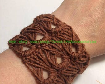 6. ONE Crochet Bracelet Pattern, Crochet bracelet pattern, PDF File Crochet openwork cotton bracelet - PDF, easy pattern for beginners