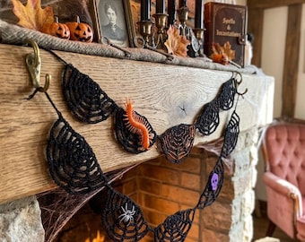 Crochet Spiderweb Garland Pattern – Digital PDF Download