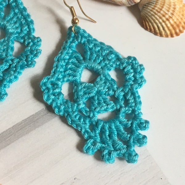 118. Crochet pattern for beginners, earrings pattern, oriental dangle earrings pattern, earrings crochet, earring pattern, crochet earring