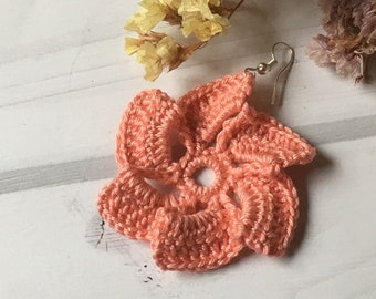 21. ONE Crochet Earrings Pattern, Crochet Earring Pattern, PDF File - Crochet Flower Earrings - PDF, easy pattern for beginners