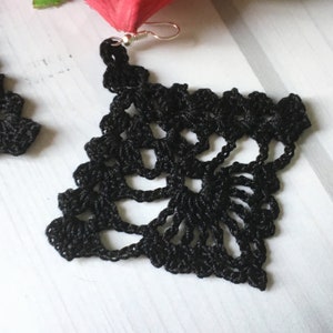 107. ONE Crochet Earrings Pattern, Crochet Earring Pattern, PDF File - Crochet pattern - PDF, easy pattern for beginners, Crochet Earrings