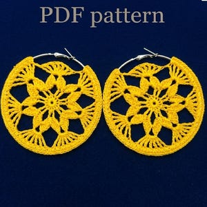 33. Elegant Crochet Mandala Hoop Earrings – Digital PDF Pattern