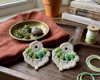 125. Crochet Puffy Earrings Pattern - DIY Halloween Jewelry - Beginner-Friendly PDF