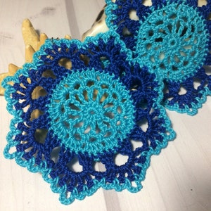 34. ONE Crochet Earrings Pattern, Crochet Earring Pattern, PDF File -Crochet openwork snowflkake dangle earrings, crochet earrings, crafts
