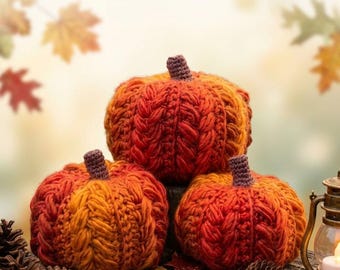 Handmade Crochet Pumpkin – Fall Home Decor  – Multiple Sizes & Colors