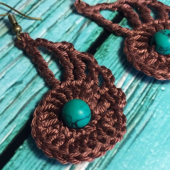 Emma Wilkinson Designs: Trillian Crochet Earrings
