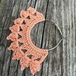 134 ONE Crochet Earrings Pattern,  Earring pattern,  Crochet passion tango earrings, Hoop earrings