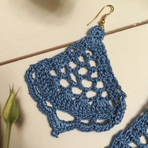 129. ONE Crochet Earrings Pattern, Crochet Earring Pattern, PDF File - Crochet pattern - PDF, Crochet Earrings, wedding crochet earrings