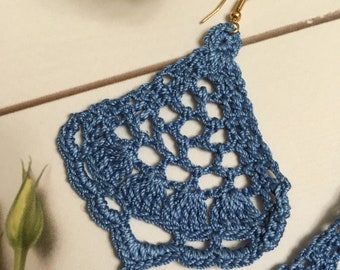 129. ONE Crochet Earrings Pattern, Crochet Earring Pattern, PDF File - Crochet pattern - PDF, Crochet Earrings, wedding crochet earrings