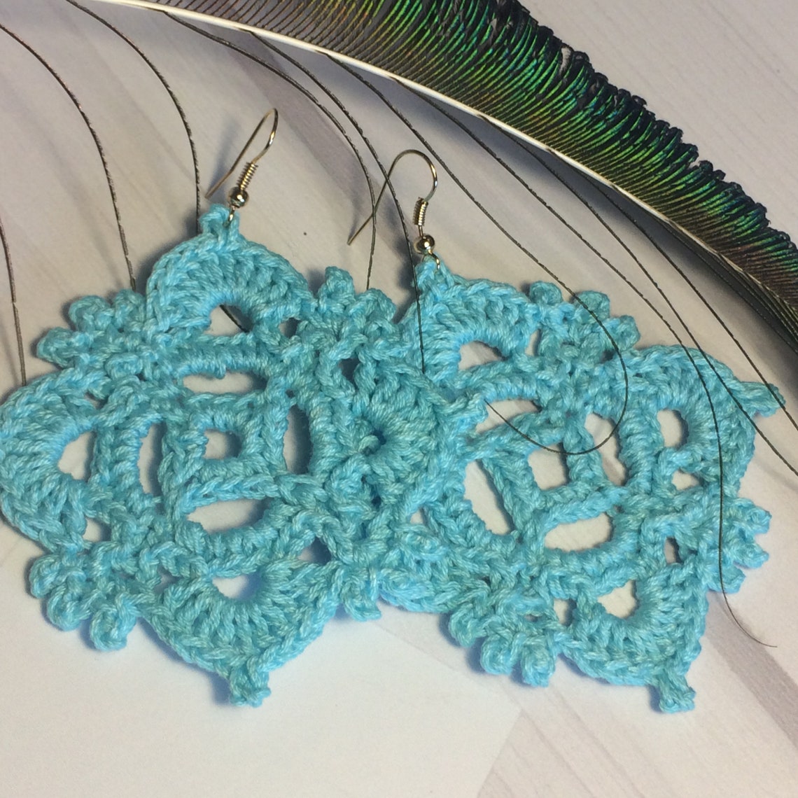 Crochet Granny Square Earrings Crochet Earrings Gift Etsy