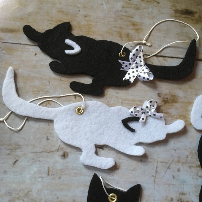 SET of 2 pair Cat Wall Hangings Cat Decor Kitten Wall Etsy