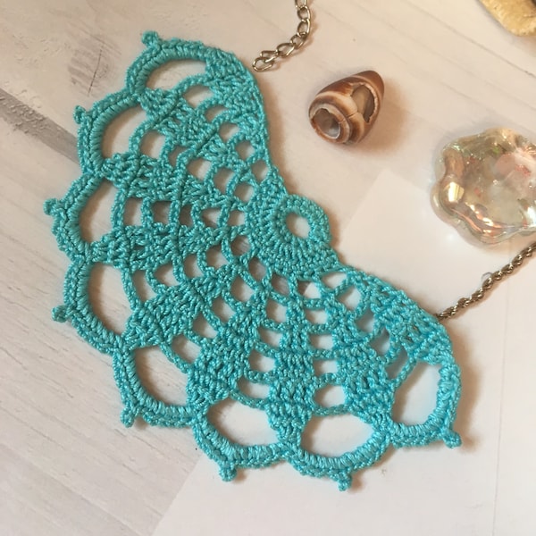 124. ONE Crochet Necklace Pattern, Crochet Necklace Pattern, PDF File - Crochet necklace - PDF pattern for beginners, crochet shell pattern