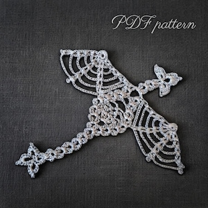 Crochet Dragon Applique – Advanced Level PDF Pattern, Intricate Dragon Motif,  Lace Dragon Patch