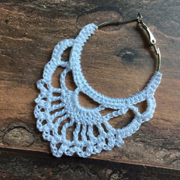 108. ONE Crochet Earrings Pattern, Crochet Earring Pattern, PDF File - Crochet pattern - PDF, easy pattern for beginners, Hoop Earrings