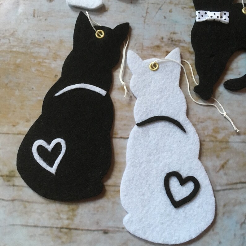 SET of 2 pair Cat Wall Hangings Cat Decor Kitten Wall Etsy