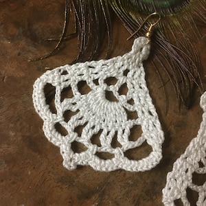 127. ONE Crochet Earrings Pattern, Crochet Earring Pattern, PDF File - Crochet pattern - PDF, Crochet Earrings, wedding crochet earrings