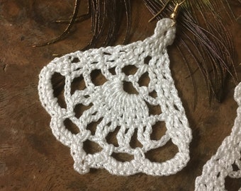 127. ONE Crochet Earrings Pattern, Crochet Earring Pattern, PDF File - Crochet pattern - PDF, Crochet Earrings, wedding crochet earrings