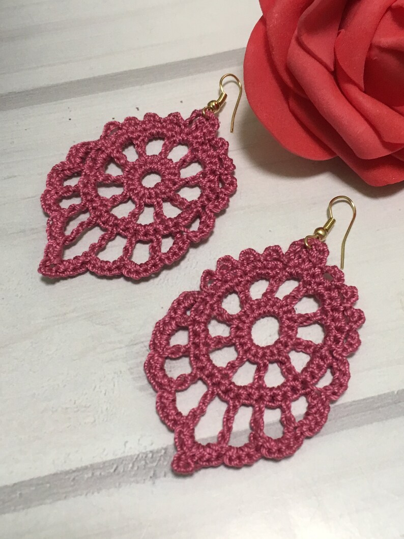 Crochet Earring Crochet Dangle Earrings Crochet Bikini Etsy