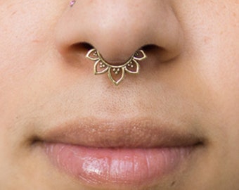 Brass Septum 1mm (18g) - For pierced nose - Italian Brass