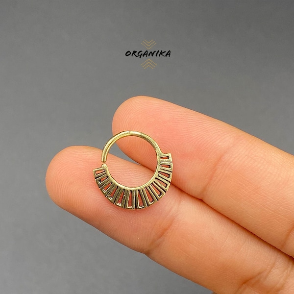 Septum Ring - 1,2 mm (16g) - 6mm, 8mm, 10mm (in de ring), Septum Messing | Stamorganika