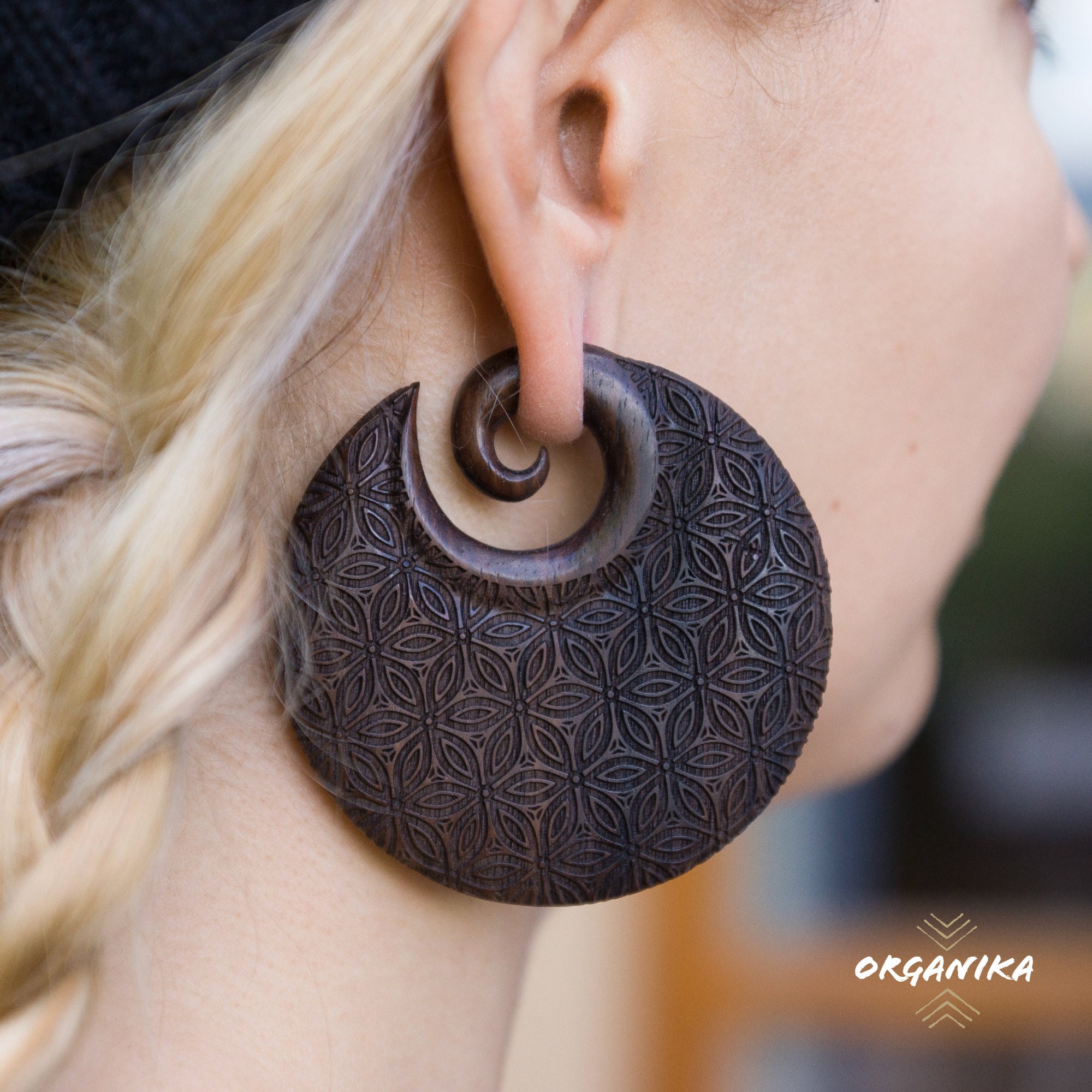 Wood Ear Hangers Ear Weights Ear Stretchers Narra Wood Etsy