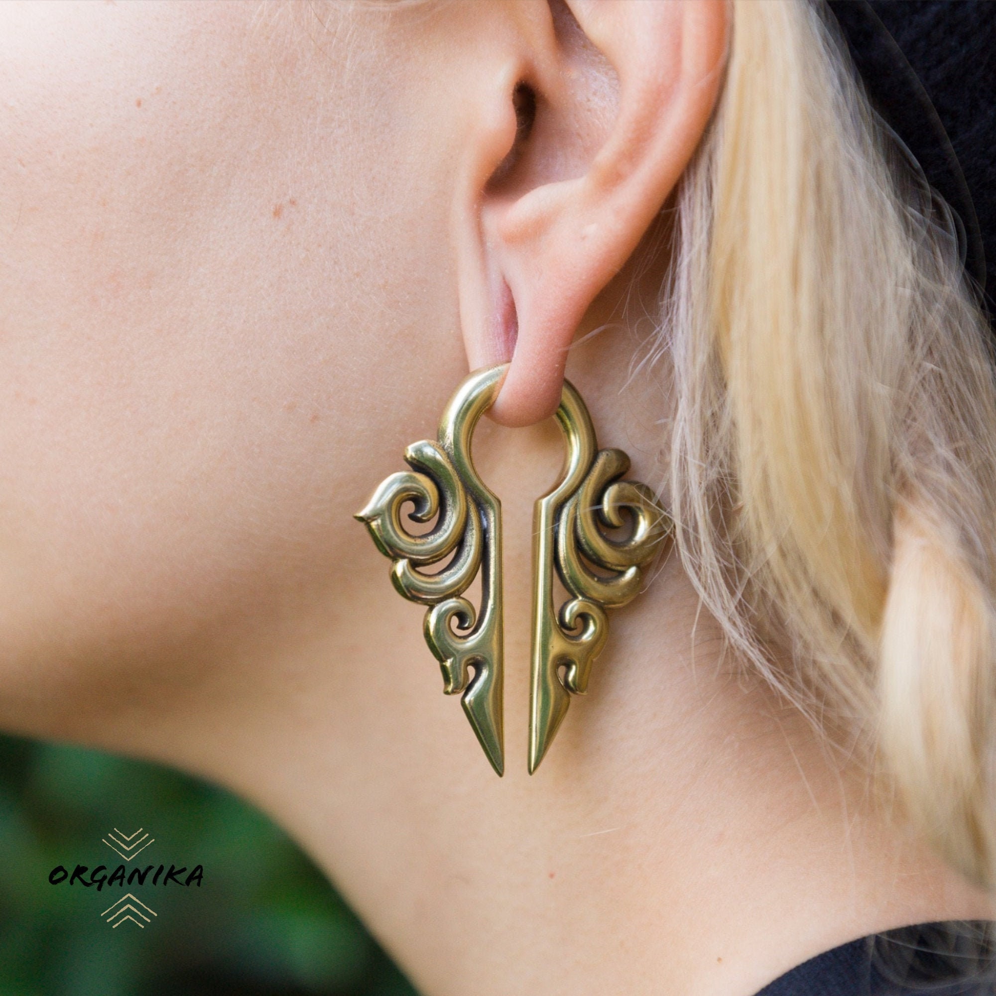 Brass Ear Weight Women Style Mixed Tribal Earrings Taper Expandera Plugs Fashion 