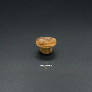 Labret, Lip Plug, Olive Wood Labret for stretched Lip, Concave Labret From 4mm 6g to 12m 1/2 Organika Tribal image 4