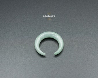 Jade Septum Pincher, Septum Tusk, Guatemalan Light Green Jade - 3mm (8g) - 4mm (6g) - 5mm (4g) - 6mm (2g)| Organika Tribal