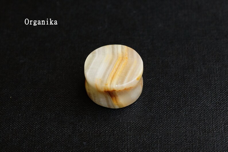 16mm Tunnel Plug in Onyx Stone Pair