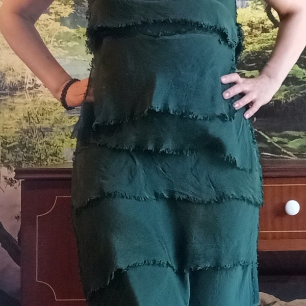 Robe de soirée des années 90 au look Charleston / pure soie + rayonne (viscose)