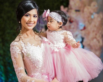 first birthday dress for mom and daughter