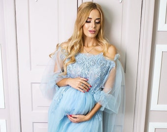 Maternity dress for photo shoot, Maternity gown, Maternity dress, Baby shower dress, Pregnancy gown, Photo session,  Photoshoot, Pregnancy