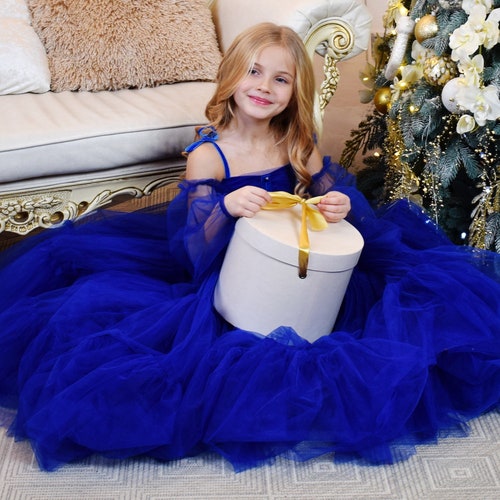 Matilda Dress Royal Blue Royal Blue Baby Girl Birthday Party Etsy