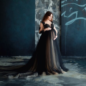 Black Maternity Gown Etsy UK