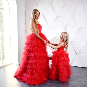 Mommy and me red dresses outlet