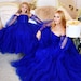 Royal Blue Mother Daughter Matching Dress, Dresses for Birthday Party ... image.