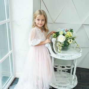 Princess dress, Party dress, First Birthday dress, Flower girl dress, Tutu Dress, Christmas dress, Baby pink dress, Dress for girls