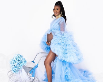 blue tulle maternity dress Kate Dress